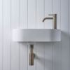 Wall Hung Basin with Short Basin Mixer Set Antique Brass