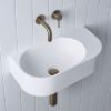 Wall Hung Basin with Wall Mixer Set Antique Brass