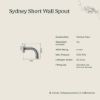 Wall Hung Basin with Wall Mixer Set Brushed Brass