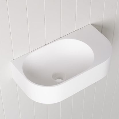 Wall Hung White Basin no Tap Hole