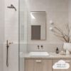 Wall Shower Arm and Head Antique Brass 250mm