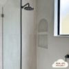 Wall Shower Arm And Head Gunmetal 250mm
