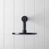 Wall Shower Arm and Head Matte Black 200mm