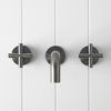 Wall Spout + Cross taps Gunmetal