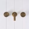 Sydney Wall Spout + Round Wall Taps Antique Brass