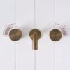 Sydney Wall Spout + Round Wall Taps Antique Brass