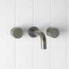 Wall Spout + Round Wall Taps Gunmetal
