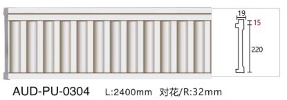 PU 雕花平面线 面宽220mm（AUD-PU-0304）