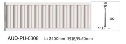 PU 雕花平面线 面宽300mm（AUD-PU-0308）