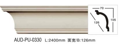 PU 素面角线 面宽126mm（AUD-PU-0330）