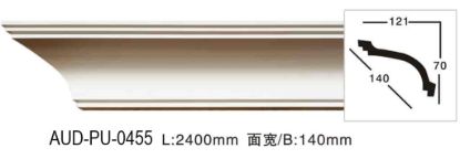 PU 素面角线 面宽140mm（AUD-PU-0455）