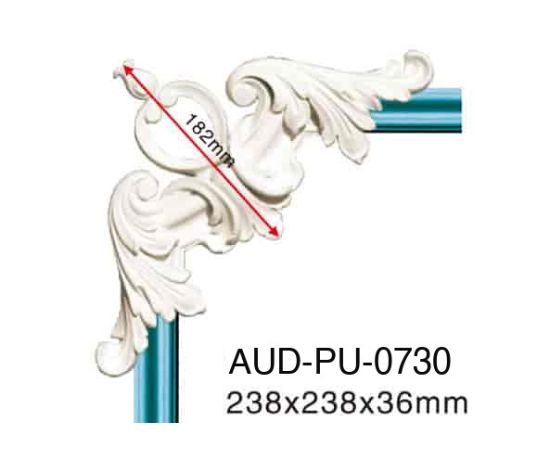 PU 素面转角花 238×238×36mm（AUD-PU-0730）