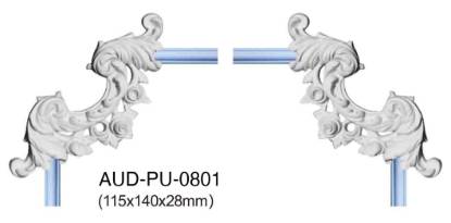 PU 素面转角花 115×40×28mm（AUD-PU-0801）