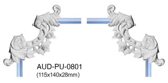 PU 素面转角花 115×40×28mm（AUD-PU-0801）