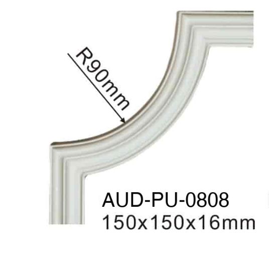 PU 素面转角花 150×150×16mm（AUD-PU-0808）