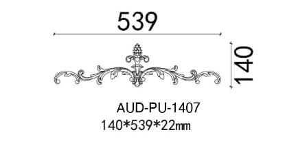 PU 饰花 140×539×22mm（AUD-PU-1407）