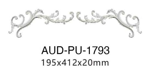 PU 饰花 195×412×20mm（AUD-PU-1793）