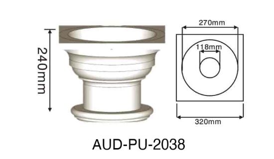 PU 圆形罗马柱 高240×宽320mm（AUD-PU-2038）