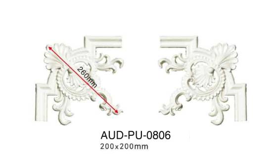 PU 素面转角花 200×200mm（AUD-PU-0806）