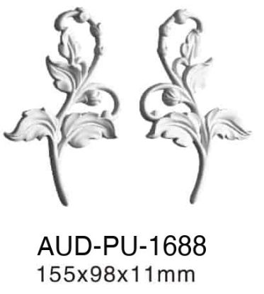 PU 饰花 155×98×11mm（AUD-PU-1688）