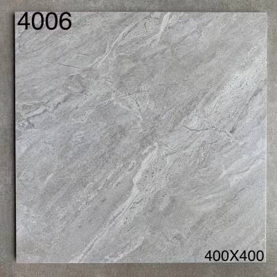 Ceramic Bathroom Floor Tile 400x400mm, Slip-Resistant Rustic Look, Marble-Look