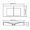 Matte White Wall-Mount Floating Basin Solid Surface Stone Resin Bathroom V-Shaped Basin