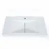 Matte White Wall-Mount Floating Basin Solid Surface Stone Resin Bathroom V-Shaped Basin