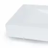 Matte White Wall-Mount Floating Basin Solid Surface Stone Resin Bathroom V-Shaped Basin
