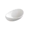 Bathroom Stone Resin Oval Counter Top Basin Glossy White with Pop Up Waste