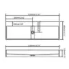 1200mm Wall-Mount Double Basin Stone Resin Matte White Floating Trough Bathroom Basin