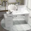 Mular 120 cm Rectangular Warm White Desk with 3 Drawers
