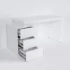 Mular 120 cm Rectangular Warm White Desk with 3 Drawers