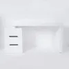 Mular 120 cm Rectangular Warm White Desk with 3 Drawers