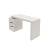Mular 120 cm Rectangular Warm White Desk with 3 Drawers