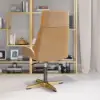 Beige PU Leather High Back Swivel Executive Office Chair with Adjustable Height