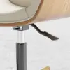 Beige PU Leather High Back Swivel Executive Office Chair with Adjustable Height