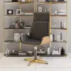 Black PU Leather High Back Swivel Executive Office Chair with Adjustable Height