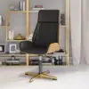 Black PU Leather High Back Swivel Executive Office Chair with Adjustable Height
