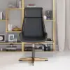 Black PU Leather High Back Swivel Executive Office Chair with Adjustable Height