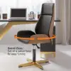 Black PU Leather High Back Swivel Executive Office Chair with Adjustable Height