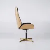 Black PU Leather High Back Swivel Executive Office Chair with Adjustable Height