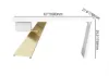 Modern 160 cm Rectangular White Rubberwood Desk with Drawer & Gold Base
