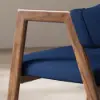 Modern Blue Linen Dining Chair with Upholstered, 2 Pieces