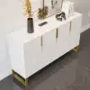 Aro 150 cm White Wood Sideboard with Cabinets & Adjustable Shelves