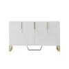 Aro 150 cm White Wood Sideboard with Cabinets & Adjustable Shelves