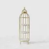 Modern Bird Cage Shaped Plant Flower Stand Bathroom Storage Tower Gold Bookcase