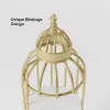 Modern Bird Cage Shaped Plant Flower Stand Bathroom Storage Tower Gold Bookcase