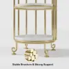 Modern Bird Cage Shaped Plant Flower Stand Bathroom Storage Tower Gold Bookcase