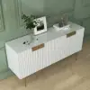 Picture of Twixer 1500mm White Sideboard Buffet with Doors Accent Cabinet with Storage 4 doors