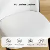 Modern Warm White PU Leather Upholstered Dining Chair, 2 Pieces